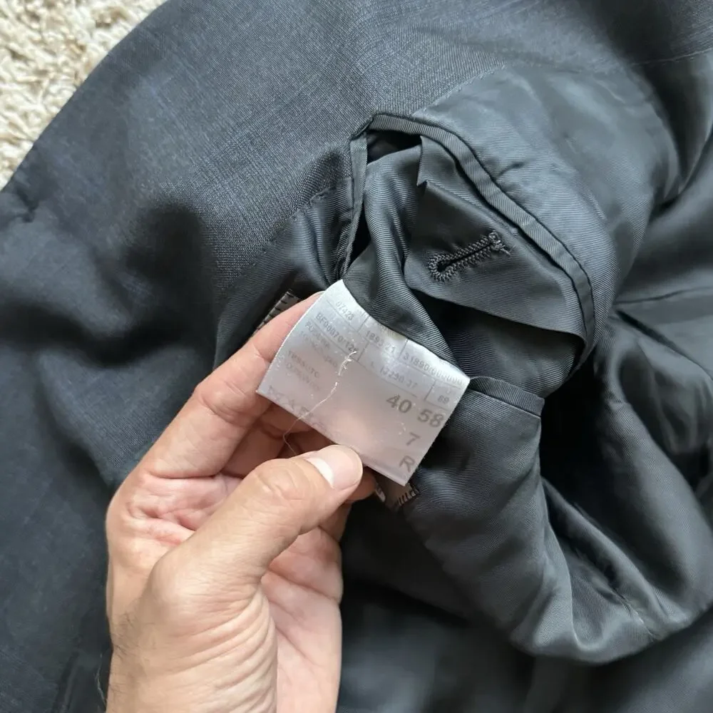 Canali Made In Italy Grey Suit And Pants 2 Button 100% Wool Size 42R Size 36W